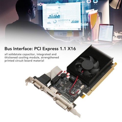 Desktop Graphics Card R5 220 1GB GDDR3 64bit 650/533MHz DVI VGA HD Ports PCI Kit - Picture 2 of 22