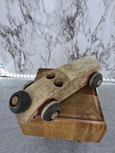 1940's Holgate Toys Wooden Dragster Roadster Racecar - Picture 2 of 8