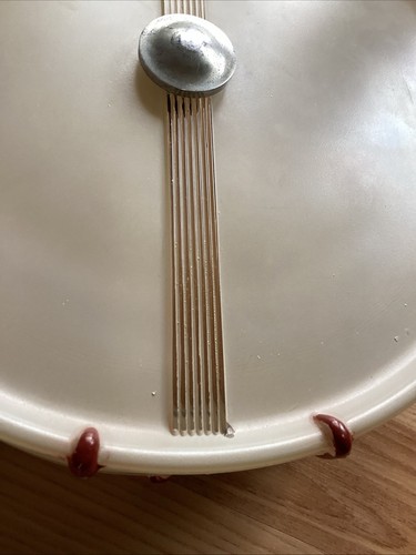 Vintage 1940’s Kids 10”Round Frosted Glass Snare Drum Ceiling Fixture Shade Only - Picture 15 of 18