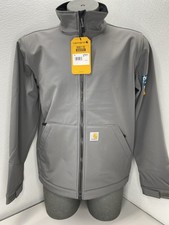 Carhartt Mens Jacket Steel Gray Size M Rain Defender Relaxed Fit Softshell