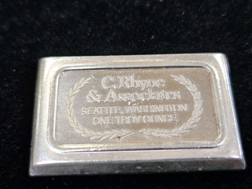 USVI "C. Rhyne & Associates" 1oz Silver USVI Ingot Company Stacker Bar  - Picture 3 of 10