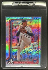 2025 Topps Chrome Hurston Waldrep RC Refractor Rookie #90 Braves