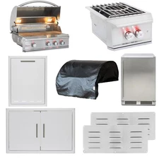 Blaze Professional LUX 8 Pc 34-in Natural Gas Outdoor Kitchen Package