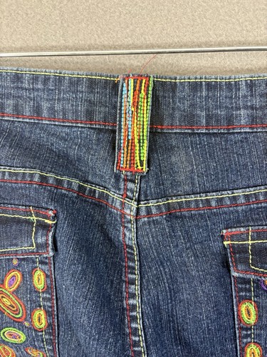 COOGI Womens Embroidered Colorful Cosmic Rings Denim Jeans Size 19/20 EUC - Picture 14 of 19