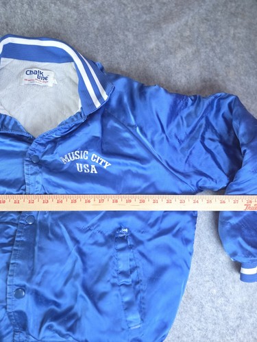 Vintage Chalk Line Nashville Music City Satin Jacket Sz Large USA Distressed - Picture 9 of 10