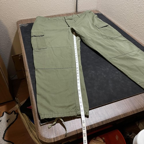 OG-107 Vietnam Raso Vintage US Army Field Pants Uomo XL Regular Cargo Militare - Foto 5 di 9