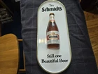 Vintage Plastic Schmidts Beer Sign