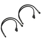 2pcs PWM Fan Splitter Cable 10.6" PC Fan Sleeved Power Extension Cable 1 to 2