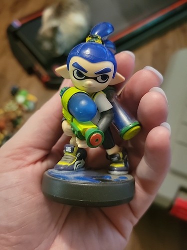 Orange Inkling Girl Blue Boy Green Squid Splatoon 3 Pack Amiibo Loose Unboxed - Afbeelding 9 van 18