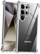  Samsung Galaxy S24 Ultra Case, Shock-Absorption Flexible TPU Rubber Clear