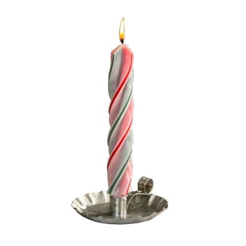 Sunshine Candleworks Weihnachten rot grün Spiralkerze unparfümiert 2er Pack - Bild 1 von 2
