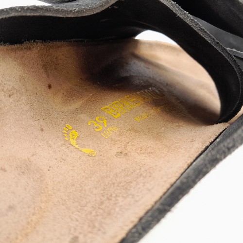 Sandalia Birkenstock Zurich Correa Ancha Gamuza Unisex Negra Talla 39 L8/M6 ESTRECHA - Imagen 7 de 12