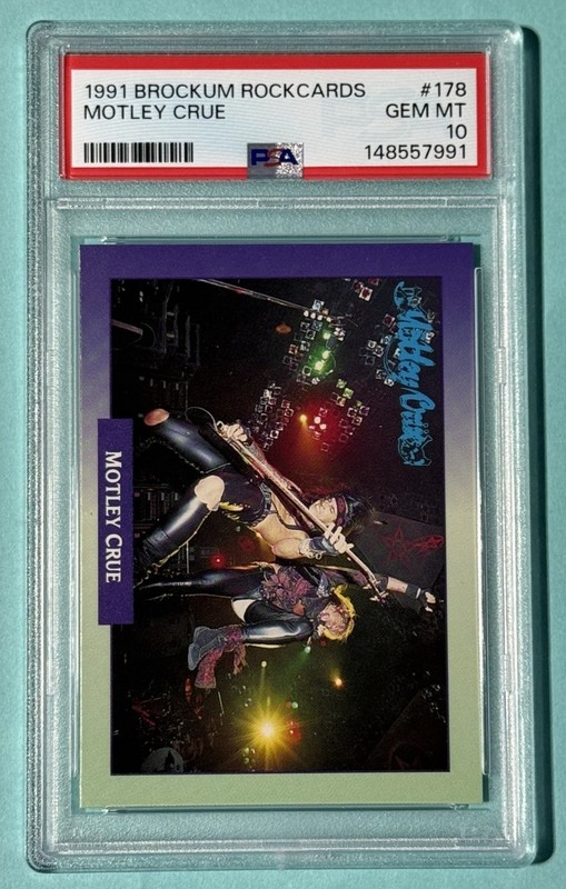 1991 Brockum Rockcards #178 Motley Crue - PSA 10 Gem Mint *POP4*