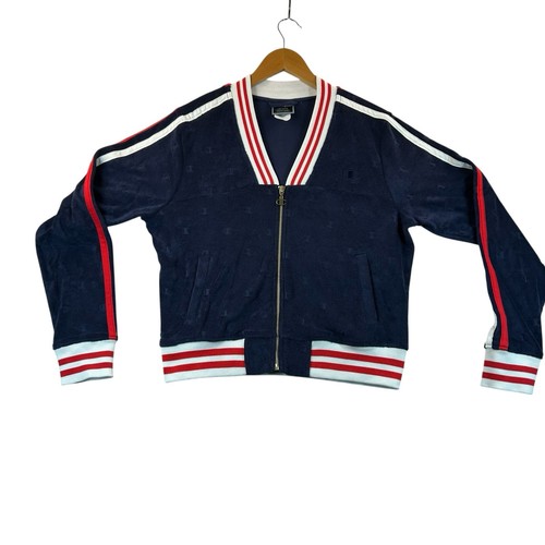 Champion Life Frottee Warm Up Jacke Hose Damen Gr. M Navy Rot Weiß Streifen - Bild 2 von 22