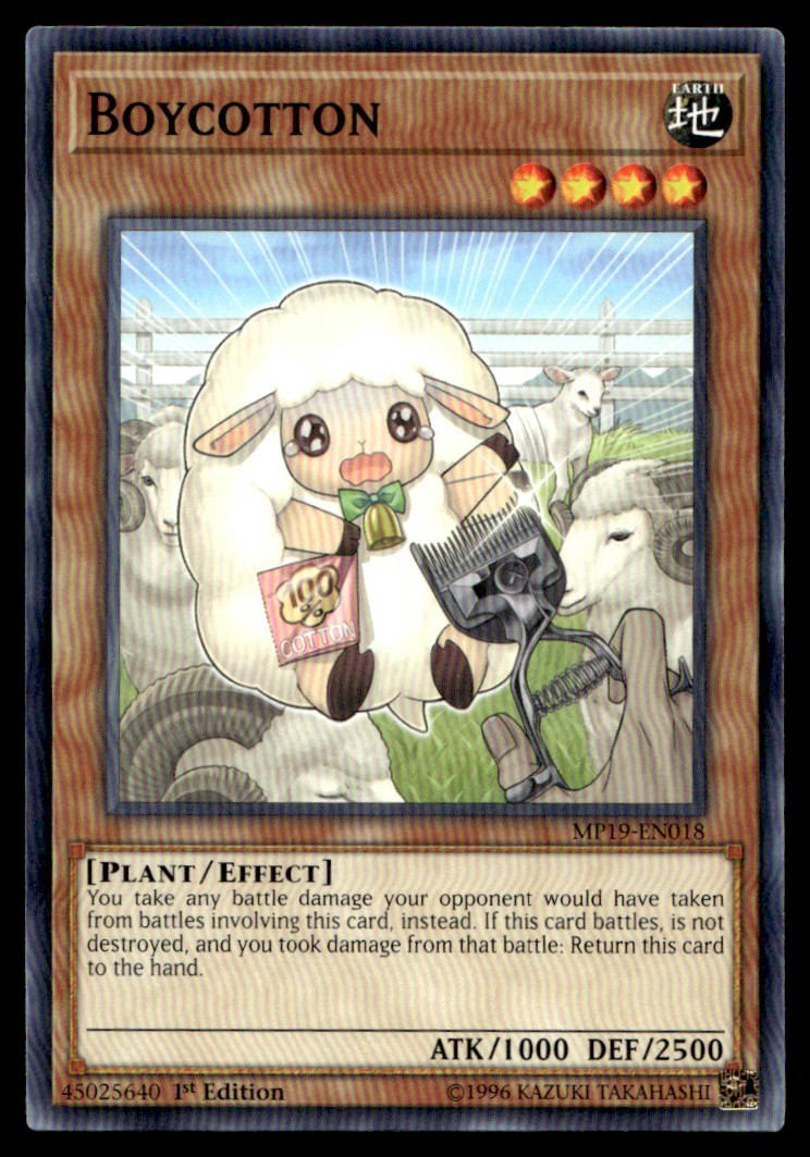 Boycotton - MP19-EN018 - 1st Edition - YuGiOh | Buy 3 Get 5 Free