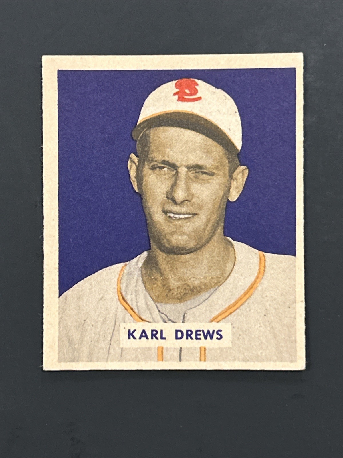 1949 Bowman - Karl Drews #188 Gray Back (RC) High # NM Nice!