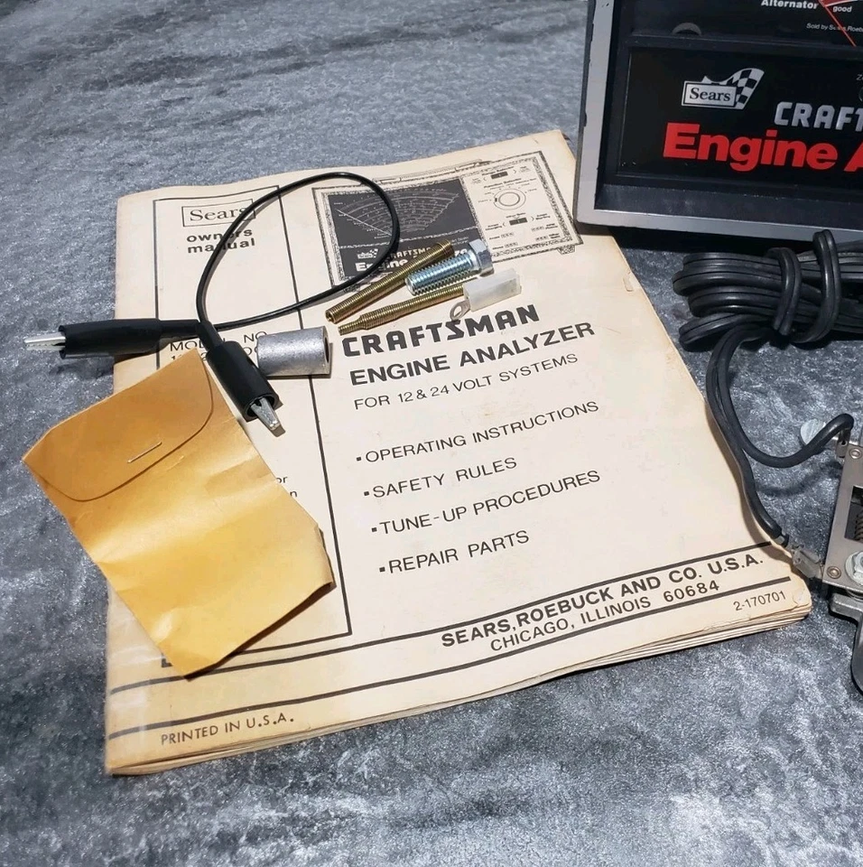 Analizador de motor vintage Sears Craftsman 100 % completo en muy buen estado+ modelo 161.210400 Foto 2 de 4
