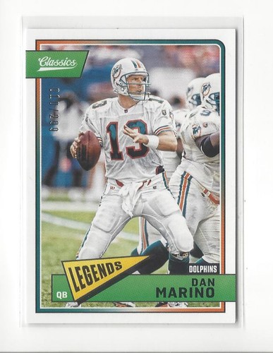 2018 Classics Red Back #165 Dan Marino Dolphins /299 