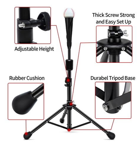 Baseball Batting tee for Adults and Youth Teens, Portable Tripod Stand Base T... - Bild 5 von 7