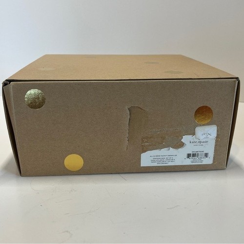 Kate Spade New York Lenox All In Good Taste Set of 4 Stackable Mugs 12oz Box - Picture 2 of 14