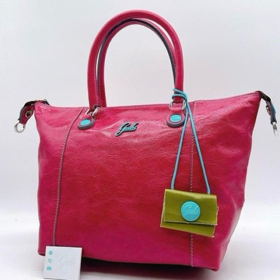Gabs 2-way Tote Bag Leather Italy Made Pink Charm Authentic 058045