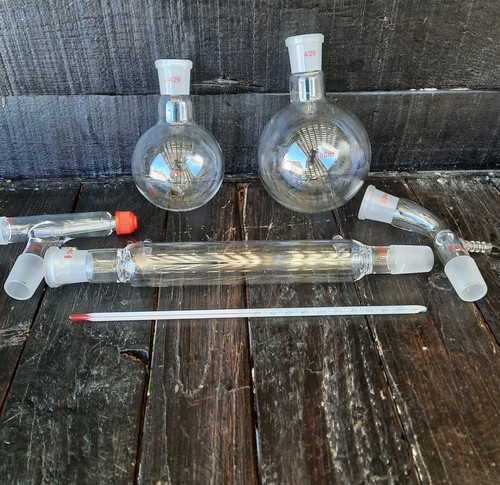 Professional Distillation Apparatus 500ml & 250ml Lab Glassware Kit 1000W