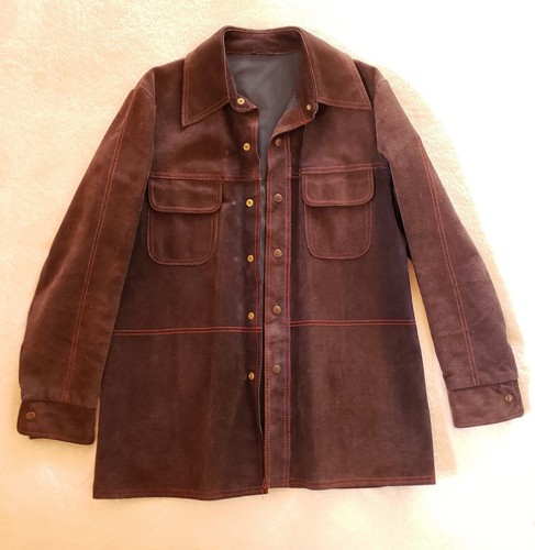 Vintage 1960s Mens Suede Leather Jacket - Medium - Picture 1 of 10