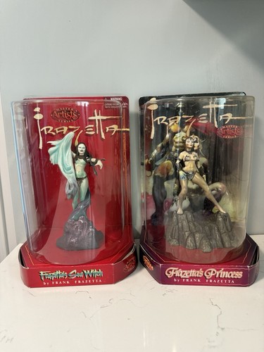 1990's Frazetta's SEA WITCH & PRINCESS Statues  By Frank Frazetta Artist  NIB - Picture 1 of 14