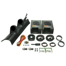 GlowShift T7 Oil & Fuel Pressure Gauges + Dual Pod for 10-15 Chevy Camaro V8