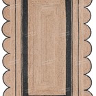 Jute Runner Natural Fiber Jute Rug With Black Border Rug Custom Size Home Decor