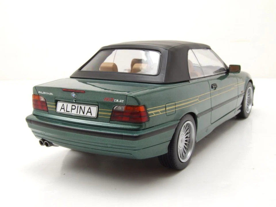 BMW Alpina B3 3.2 Cabrio E36 1995 Verde Metálico Modelo de Coche 1:18 MCG - Imagen 2 de 4