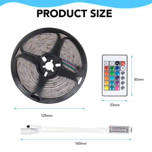 5M RV Porch Light RGB 300LED Exterior Utility Waterproof Awning Light IR control - Bild 16 von 16