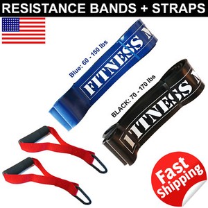 Resistance-Band-Loop-150-170-lb-Fitness-Strap-D-Handle-Cable-Attachment-Set