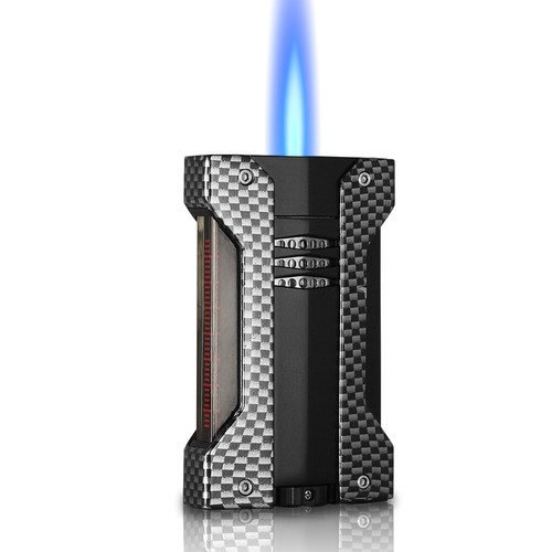 Galiner Windproof Cigar Lighter 1 Jet Flame Torch Metal Lighters Refillable Gas - Bild 5 von 7