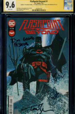 SS CGC FLASHPOINT BEYOND 1 GEOFF JOHNS JEREMY ADAMS  TIM SHERIDAN SIGNED