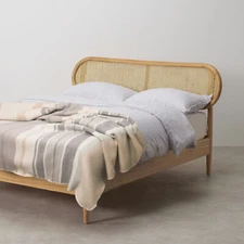 SOFT & WARM STRIPED ALPACA WOOL BLANKET QUEEN BED SOFA THROW EARTH SAND COLORS