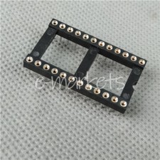 2PCS Round hole 24pin Broad Type Pitch 2.54mm DIP IC Sockets Adaptor New