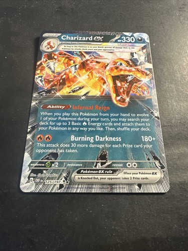 Pokémon Charizard ex 125/197 2024 Escarlata Violeta Obsidiana Llamas Holográficas - Imagen 4 de 6
