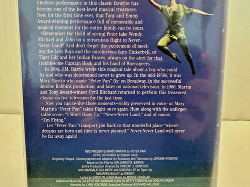 Peter Pan Starring Mary Martin The Original Family Musical Classic VHS 1990 - Picture 19 of 21