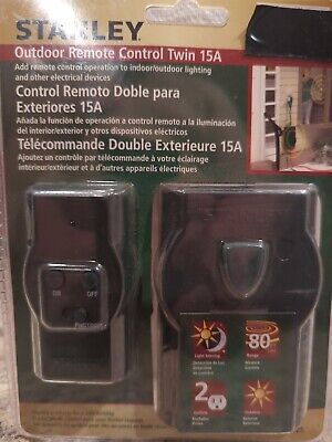 Stanley Outdoor Remote Control Twin 15A