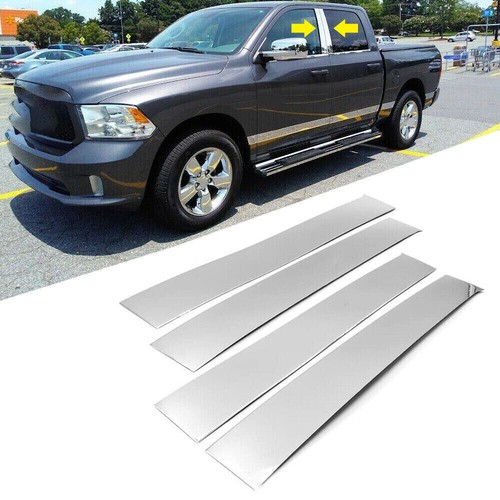 Fits Dodge Ram 1500 2500 3500 2009-2018  Silvery Pillar Posts Door Window Trim - Bild 2 von 12