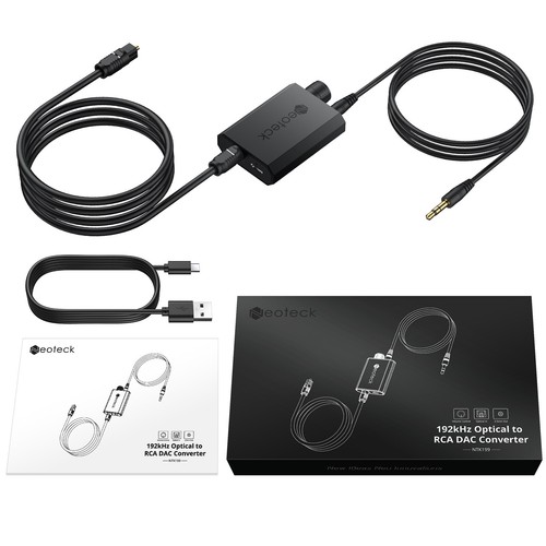 Neoteck 192KHz DAC Digital to Analog Audio Converter Optical SPDIF to RCA Cable - Picture 9 of 12