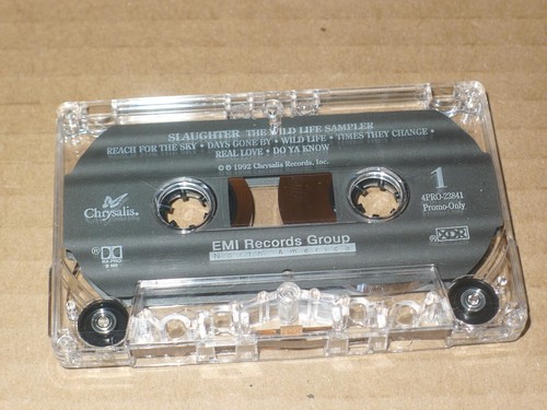 SLAUGHTER sampler PROMO cassette tape NEVER SOLD IN STORES hair metal GLAM - Picture 2 of 4