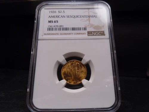 1926 MS65 $2.50 Sesquicentennial Gold Commemorative NGC Certified Gem