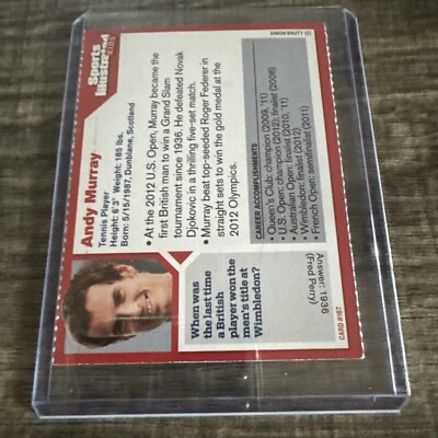 2012 Sports Illustrated Andy Murray Tennis Card – Near Mint Condition