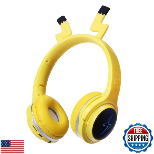 YLFASHION Wireless Kids Headphones with 7-Color LED Lights, 85dB Safe Volume