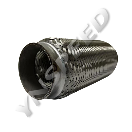 US SHIP 1.75'' ID x 8" Length Exhaust Flex Pipe Coupling Stainless Steel Braided - Picture 2 of 5
