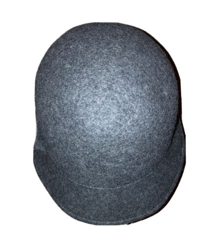 Tarnish Italy gray classic 40's style bucket hat 100% wool felt ladies one size - Picture 3 of 7