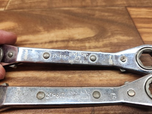 Armstrong Proto SAE Offset Box End Ratchet Wrenches 27-616, 27-617, 1181 - Picture 4 of 8