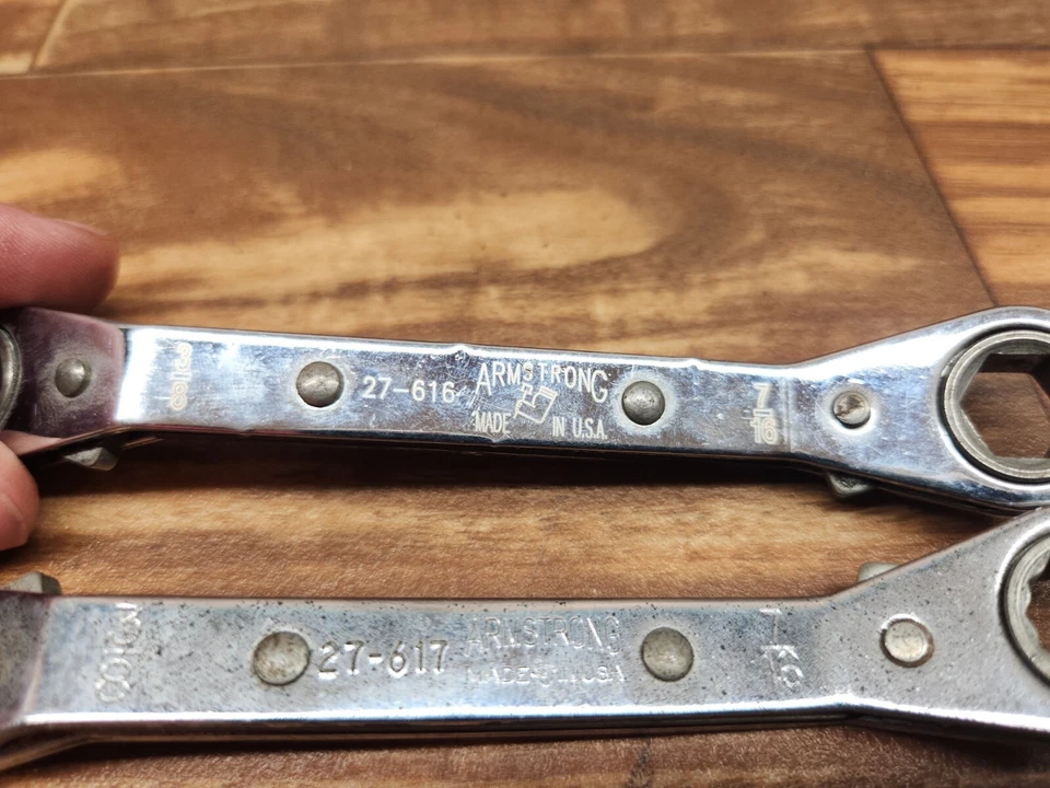 Armstrong Proto SAE Offset Box End Ratchet Wrenches 27-616, 27-617, 1181 - Image 4 of 4